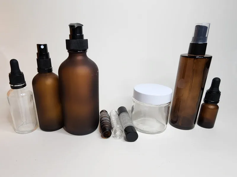 Glass bottles photo